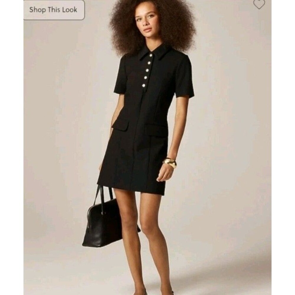 J.Crew Parc Dress in Four-Season Stretch Black Lined CN571 $188 Size 4 NWT